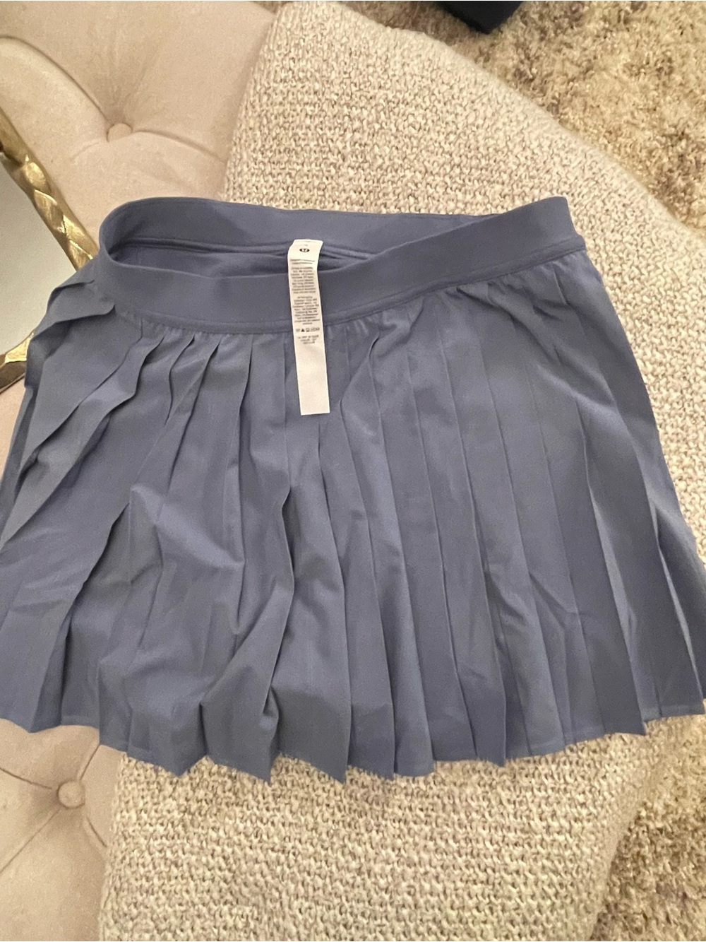lululemon athletica Pleated Mini Skirt in Slate Blue(NWOT)
